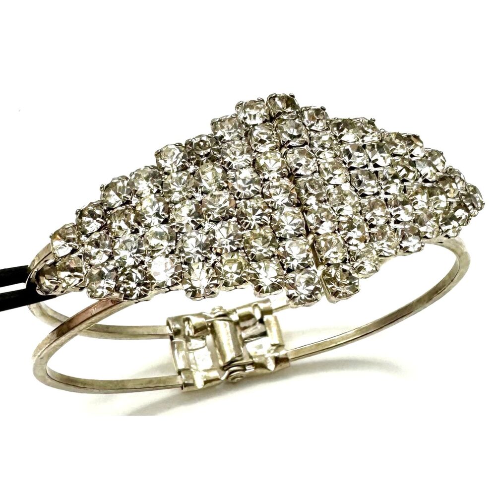 Rhinestone Crystal Cuff Bracelet Sparkle Fashion Glamour Jewlery Women's Charm